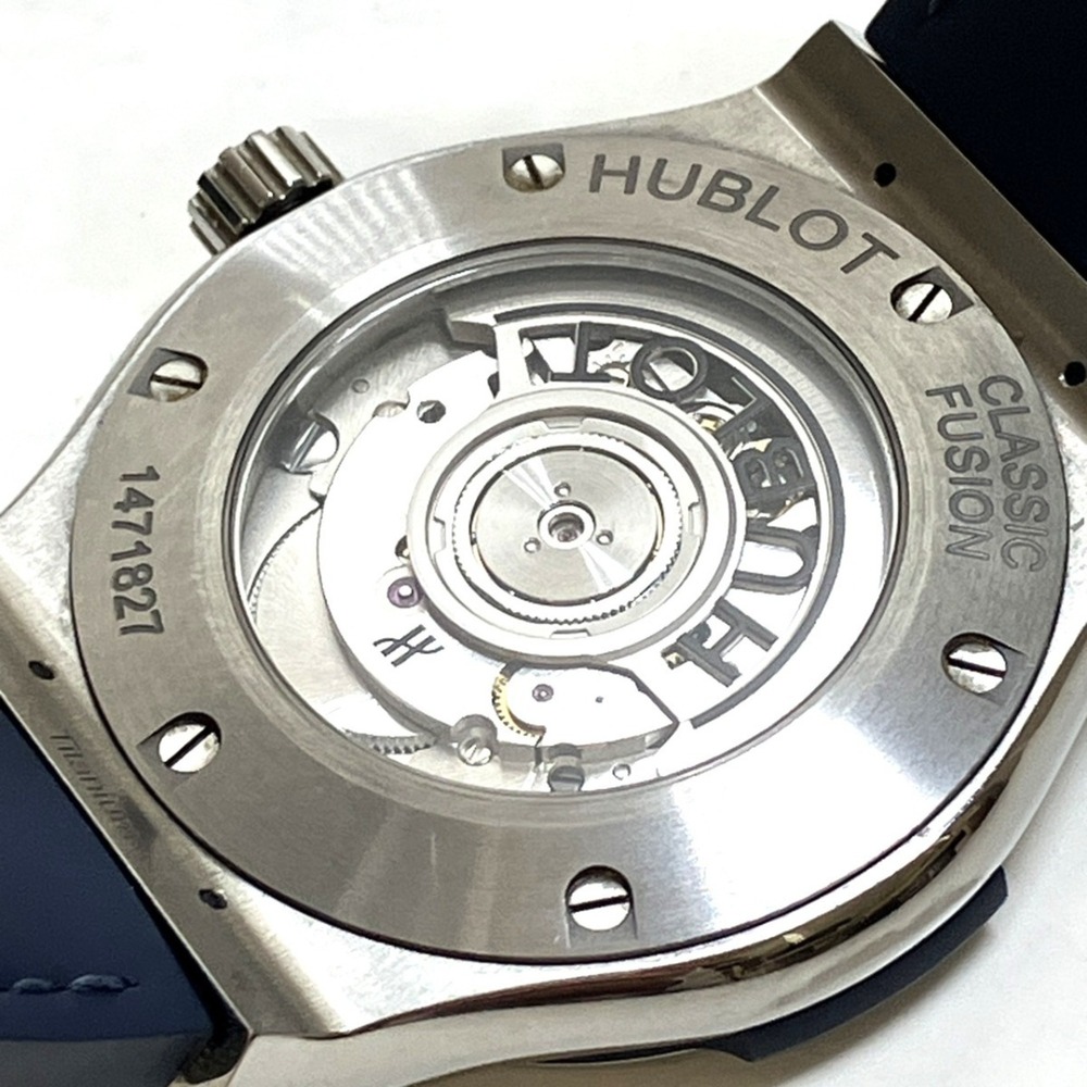 Hublot Classic Fusion wristwatch, total weight 81.0g, titanium, genuine leath... - Picture 5 of 9